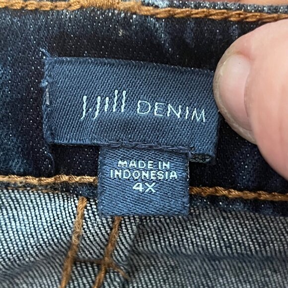 J.Jill Womens Plus Size 4X Stretch Denim Pencil Skirt With Back Pockets - Picture 3 of 9